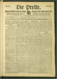 Die Presse 1908, Jg. 26, Nr. 25 Zweites Blatt