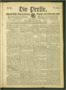 Die Presse 1908, Jg. 26, Nr. 26 Zweites Blatt