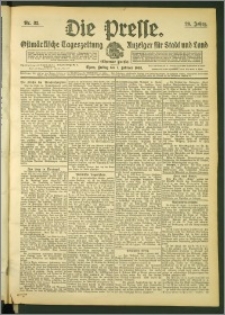 Die Presse 1908, Jg. 26, Nr. 32 Zweites Blatt