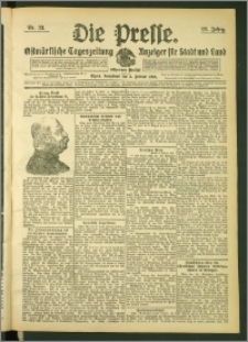 Die Presse 1908, Jg. 26, Nr. 33 Zweites Blatt