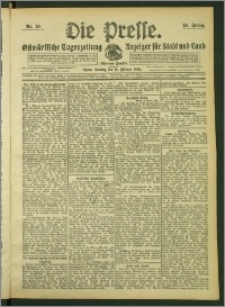 Die Presse 1908, Jg. 26, Nr. 40 Zweites Blatt, Drittes Blatt