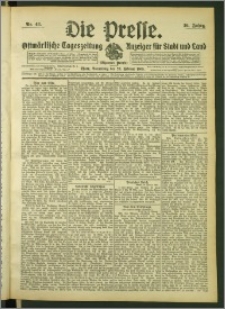 Die Presse 1908, Jg. 26, Nr. 43 Zweites Blatt