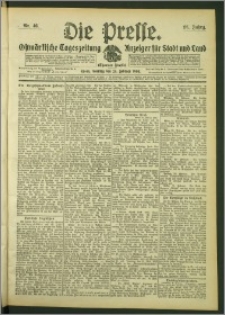Die Presse 1908, Jg. 26, Nr. 46 Zweites Blatt, Drittes Blatt