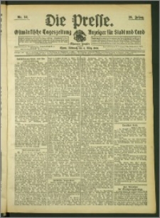 Die Presse 1908, Jg. 26, Nr. 54 Zweites Blatt