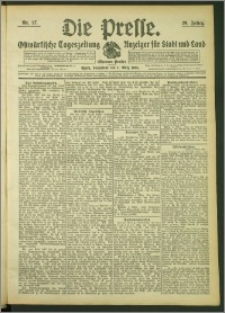 Die Presse 1908, Jg. 26, Nr. 57 Zweites Blatt