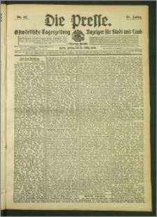 Die Presse 1908, Jg. 26, Nr. 62 Zweites Blatt