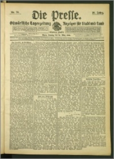 Die Presse 1908, Jg. 26, Nr. 70 Zweites Blatt, Drittes Blatt