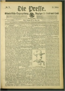 Die Presse 1908, Jg. 26, Nr. 71 Zweites Blatt