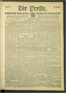 Die Presse 1908, Jg. 26, Nr. 78 Zweites Blatt, Drittes Blatt
