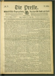 Die Presse 1908, Jg. 26, Nr. 79 Zweites Blatt