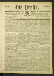 Die Presse 1908, Jg. 26, Nr. 81 Zweites Blatt, Drittes Blatt