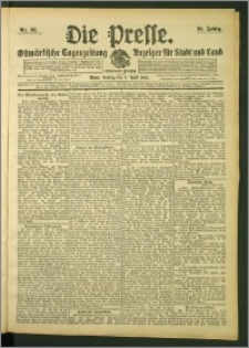 Die Presse 1908, Jg. 26, Nr. 82 Zweites Blatt, Drittes Blatt