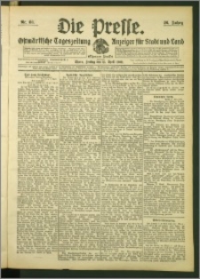 Die Presse 1908, Jg. 26, Nr. 86 Zweites Blatt, Drittes Blatt