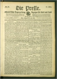 Die Presse 1908, Jg. 26, Nr. 88 Zweites Blatt, Drittes Blatt