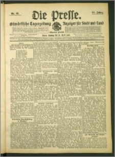 Die Presse 1908, Jg. 26, Nr. 93 Zweites Blatt, Drittes Blatt