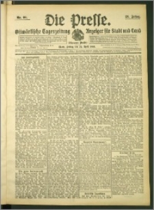 Die Presse 1908, Jg. 26, Nr. 96 Zweites Blatt