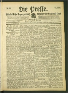 Die Presse 1908, Jg. 26, Nr. 98 Zweites Blatt, Drittes Blatt