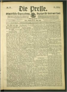 Die Presse 1908, Jg. 26, Nr. 99 Zweites Blatt, Drittes Blatt