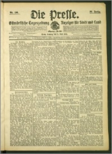 Die Presse 1908, Jg. 26, Nr. 104 Zweites Blatt, Drittes Blatt