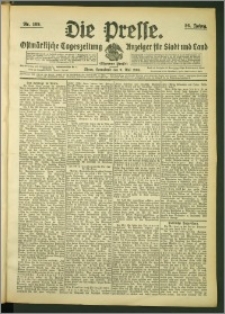 Die Presse 1908, Jg. 26, Nr. 109 Zweites Blatt