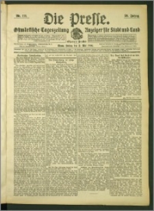 Die Presse 1908, Jg. 26, Nr. 114 Zweites Blatt, Drittes Blatt