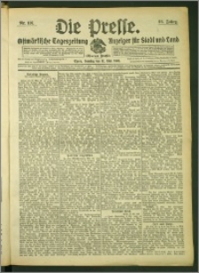 Die Presse 1908, Jg. 26, Nr. 116 Zweites Blatt, Drittes Blatt