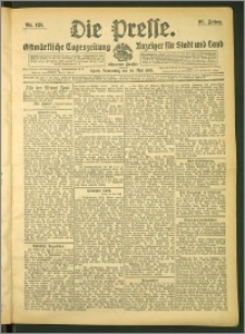 Die Presse 1908, Jg. 26, Nr. 125 Zweites Blatt, Drittes Blatt