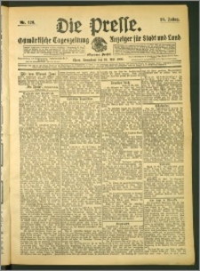 Die Presse 1908, Jg. 26, Nr. 126 Zweites Blatt