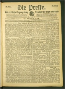 Die Presse 1908, Jg. 26, Nr. 129 Zweites Blatt, Drittes Blatt