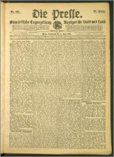 Die Presse 1908, Jg. 26, Nr. 132 Zweites Blatt