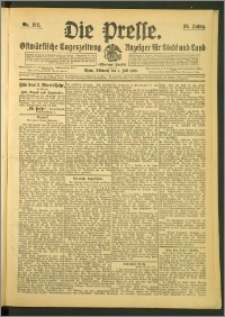 Die Presse 1908, Jg. 26, Nr. 152 Zweites Blatt, Drittes Blatt