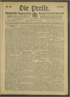 Die Presse 1908, Jg. 26, Nr. 160 Zweites Blatt, Drittes Blatt