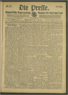 Die Presse 1908, Jg. 26, Nr. 161 Zweites Blatt