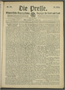 Die Presse 1908, Jg. 26, Nr. 179 Zweites Blatt