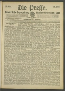 Die Presse 1908, Jg. 26, Nr. 182 Zweites Blatt