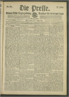 Die Presse 1908, Jg. 26, Nr. 184 Zweites Blatt