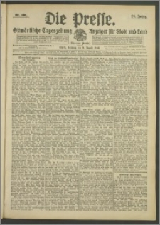Die Presse 1908, Jg. 26, Nr. 186 Zweites Blatt, Drittes Blatt