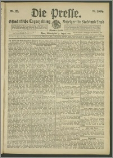Die Presse 1908, Jg. 26, Nr. 188 Zweites Blatt
