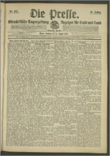Die Presse 1908, Jg. 26, Nr. 192 Zweites Blatt, Drittes Blatt
