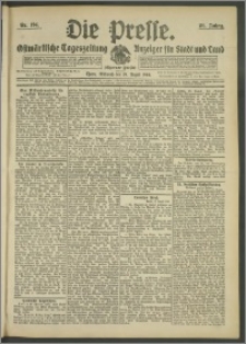 Die Presse 1908, Jg. 26, Nr. 194 Zweites Blatt