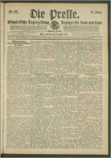 Die Presse 1908, Jg. 26, Nr. 196 Zweites Blatt