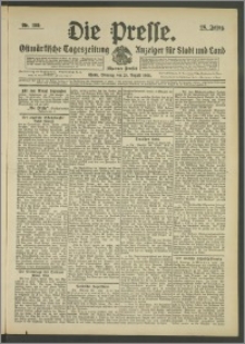 Die Presse 1908, Jg. 26, Nr. 199 Zweites Blatt