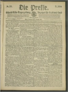 Die Presse 1908, Jg. 26, Nr. 204 Zweites Blatt, Drittes Blatt