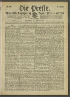 Die Presse 1908, Jg. 26, Nr. 211 Zweites Blatt, Drittes Blatt