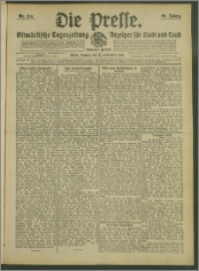 Die Presse 1908, Jg. 26, Nr. 216 Zweites Blatt, Drittes Blatt