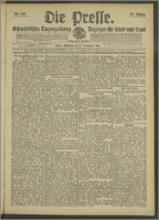 Die Presse 1908, Jg. 26, Nr. 218 Zweites Blatt, Drittes Blatt