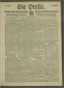 Die Presse 1908, Jg. 26, Nr. 222 Zweites Blatt, Drittes Blatt