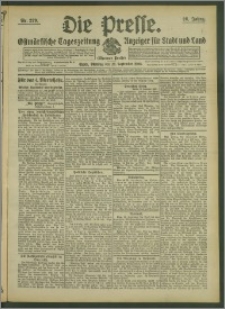 Die Presse 1908, Jg. 26, Nr. 229 Zweites Blatt, Drittes Blatt