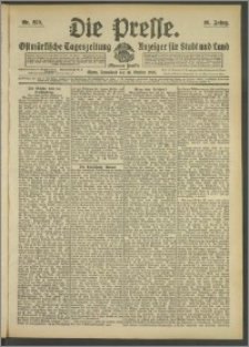 Die Presse 1908, Jg. 26, Nr. 239 Zweites Blatt