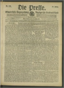 Die Presse 1908, Jg. 26, Nr. 258 Zweites Blatt, Drittes Blatt, Viertes Blatt